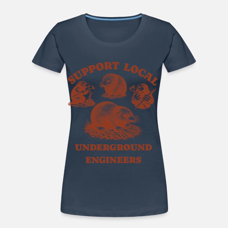 mole Liebe Support Local underground engineers Frauen Premium Bio T-Shirt