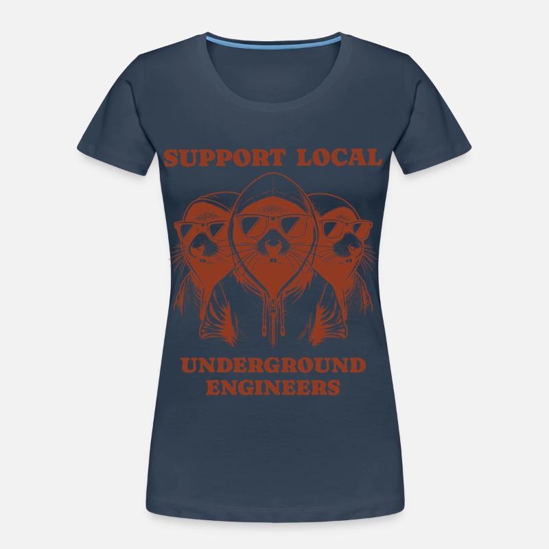 mole Liebe Support Local underground engineers Frauen Premium Bio T-Shirt