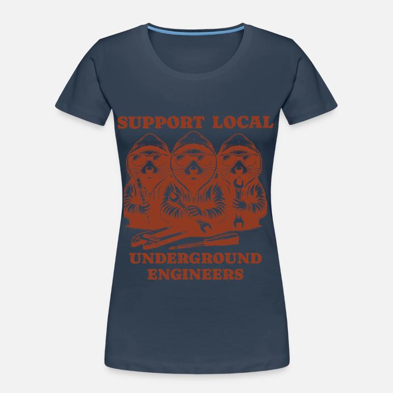 mole Liebe Support Local underground engineers Frauen Premium Bio T-Shirt