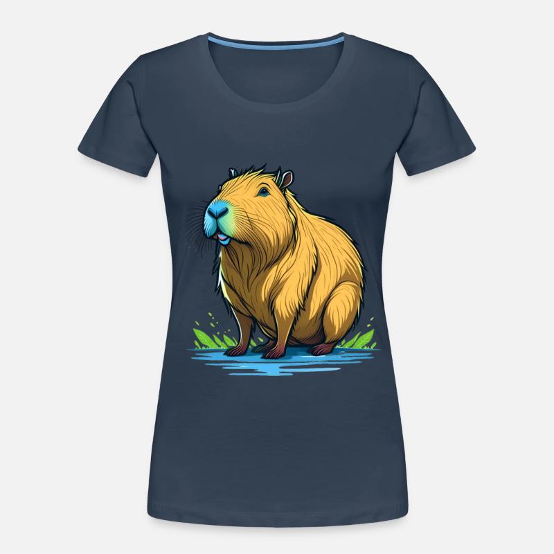 Capybara oder Wasserschwein Frauen Premium Bio T-Shirt