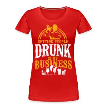Bartender Mixologist Getting - Women's Premium Organic T-Shirt -  - Front - Mia (176cm)