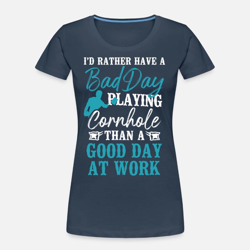Cornhole Team Bean Bag Player Women's Premium Organic T-Shirt