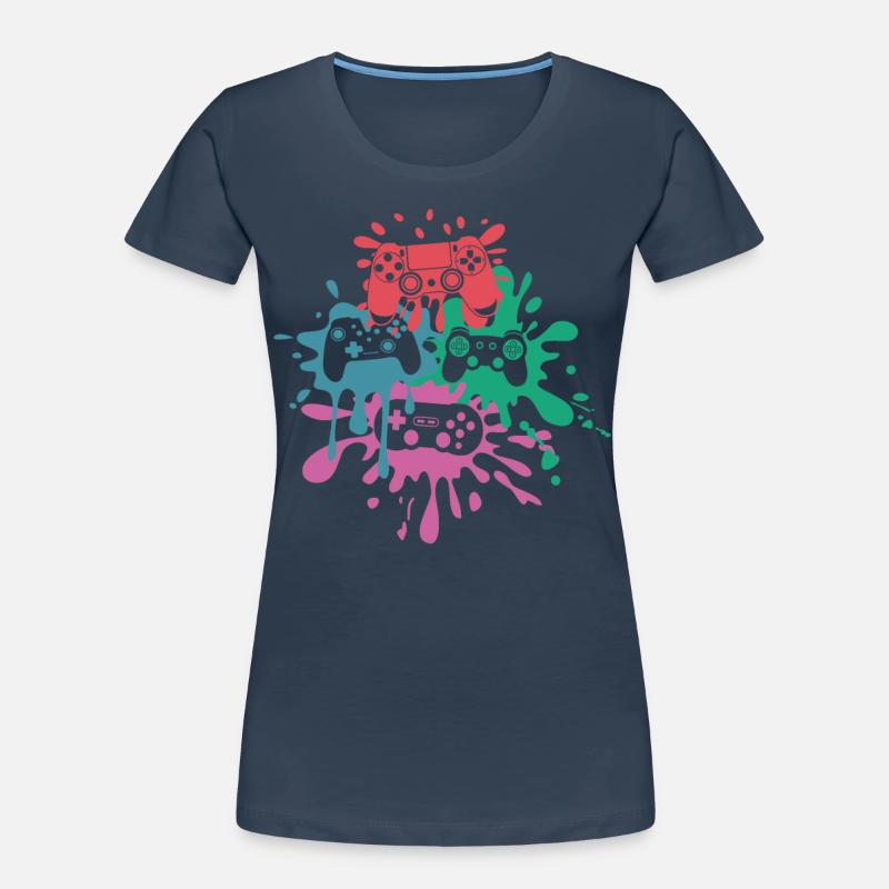 Pixel Controller – Conception de jeu rétro T-shirt bio Premium Femme