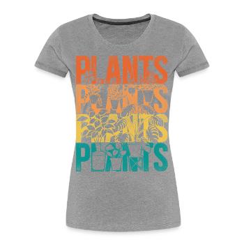 Amoureux des plantes jardinage rétro - T-shirt bio Premium Femme -  - Devant - Mia (176cm)
