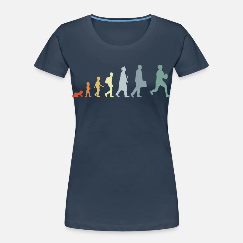 Évolution du rugby vintage T-shirt bio Premium Femme