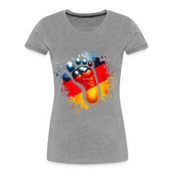 Baby Fußabdruck - Frauen Premium Bio T-Shirt -  - Vorne - Mia (176cm)