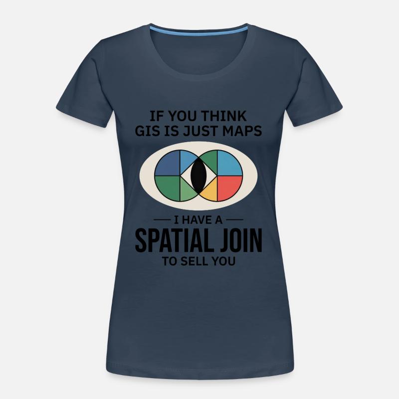 GIS Spatial Join Map Data Analysis Women's Premium Organic T-Shirt