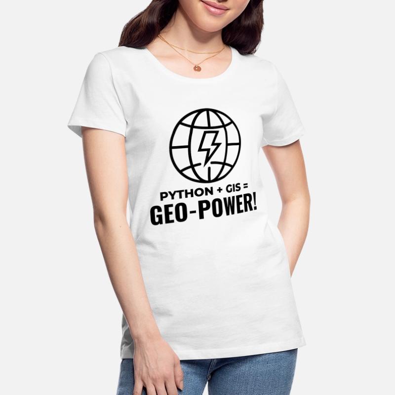 Python GIS Geo-Power Programming Geospatial Women's Premium Organic T-Shirt