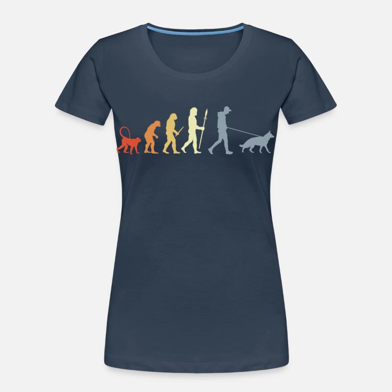 German Shepherd Owner Evolution Frauen Premium Bio T-Shirt