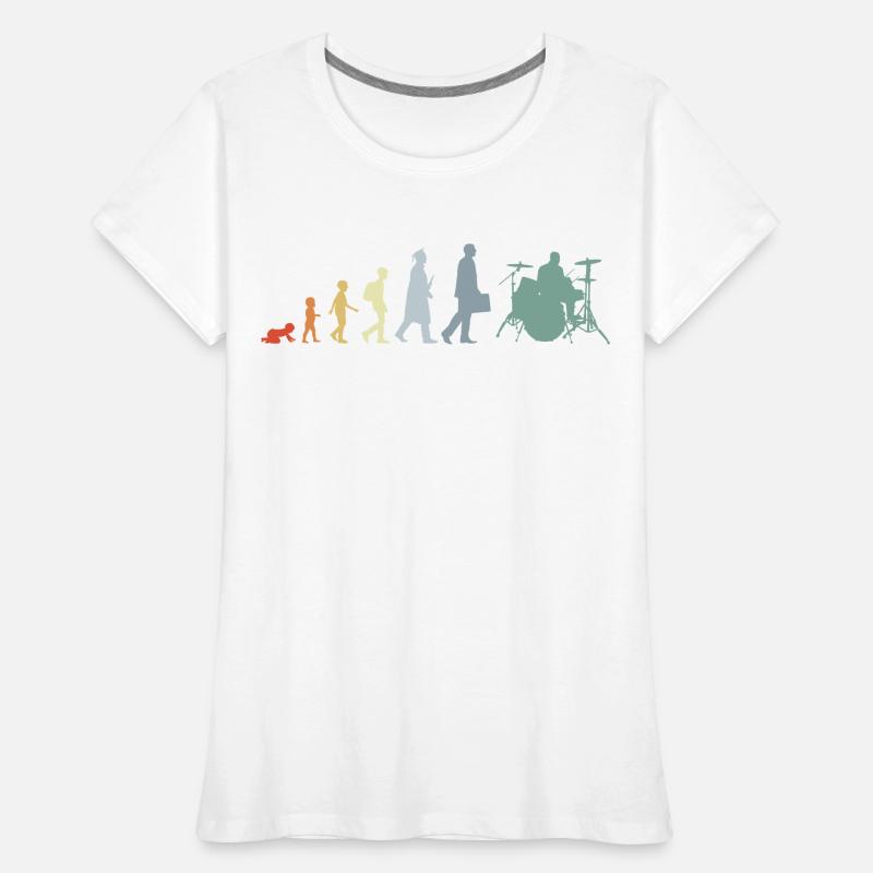 Drummer Evolution Frauen Premium Bio T-Shirt
