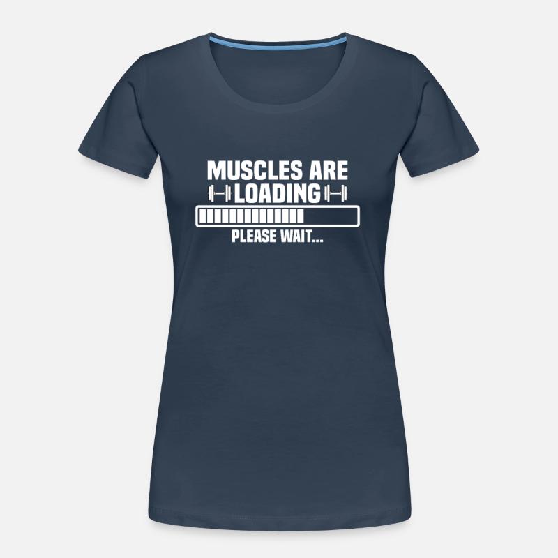 Muscles are loading – please wait – bitte warten Frauen Premium Bio T-Shirt