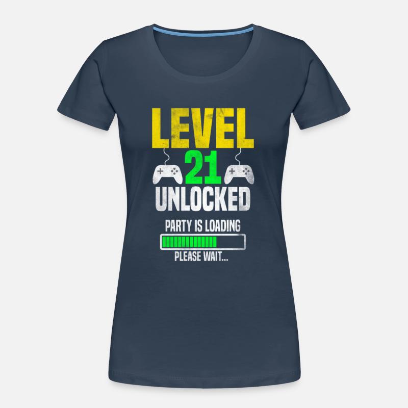 Level 21 unlocked – Party is loading Women's Premium Organic T-Shirt