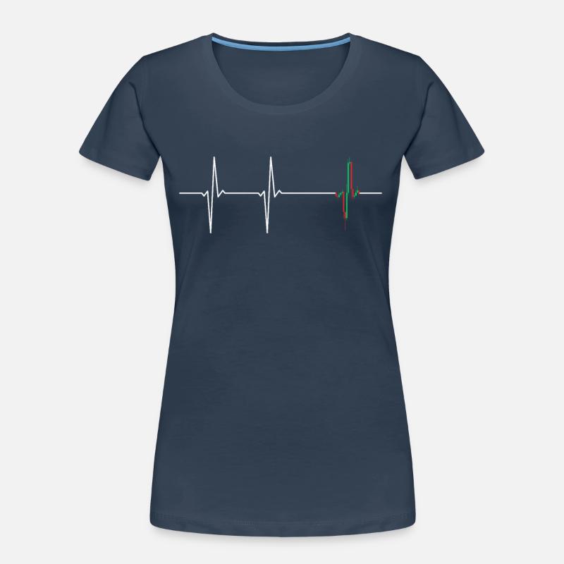 Trading ECG Trader Chart Technique Candlesticks - Women's Premium Organic T-Shirt -