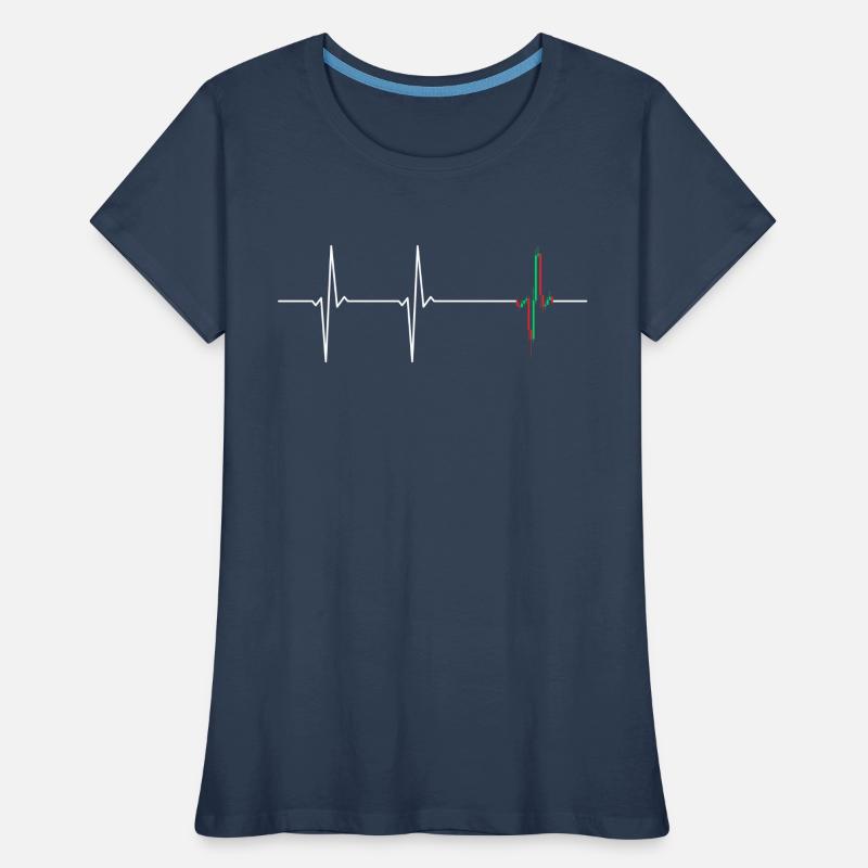 Trading ECG Trader Chart Technique Candlesticks Women's Premium Organic T-Shirt