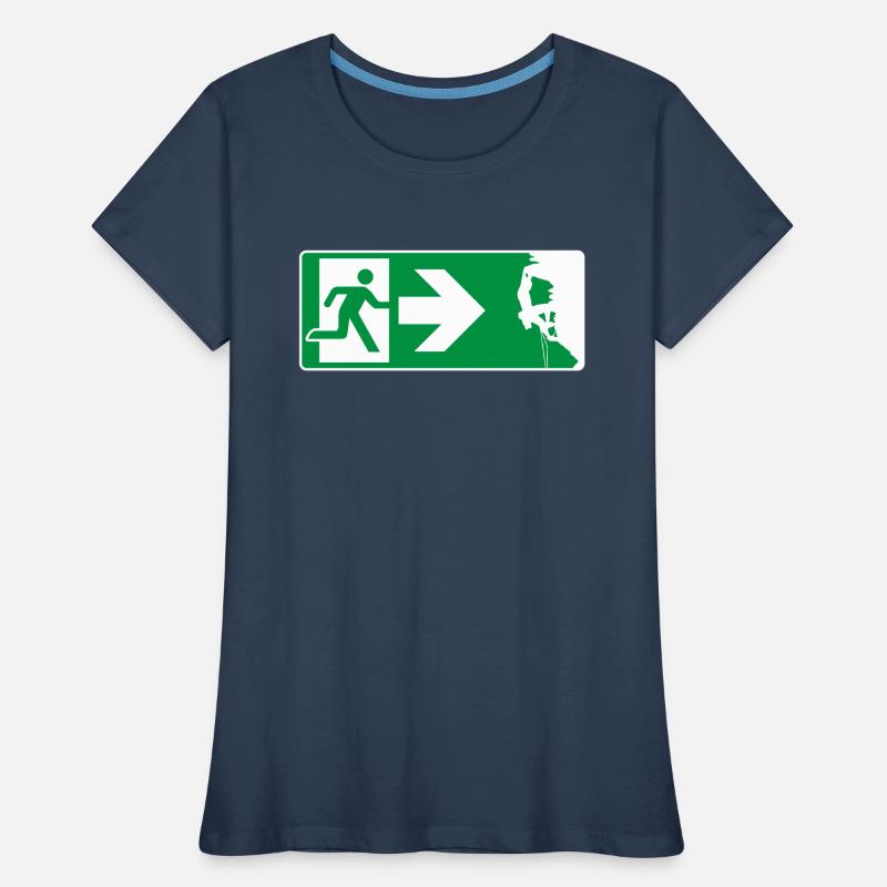 Emergency Exit Climbing Climber Women's Premium Organic T-Shirt