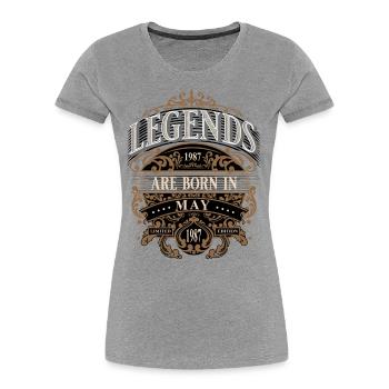 1987 May Born Birthday Year of Birth - Women's Premium Organic T-Shirt -  - Front - Mia (176cm)