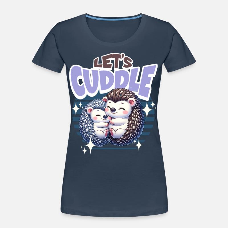 Hedgehog Lets Cuddle Women's Premium Organic T-Shirt
