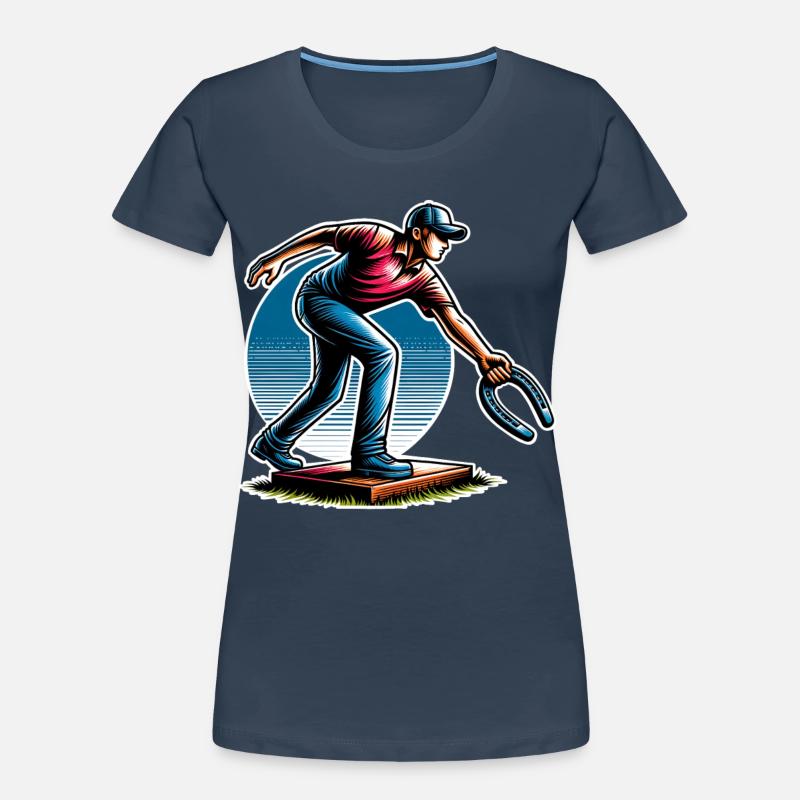 Lancer de fer à cheval Lancer de fer à cheval T-shirt bio Premium Femme