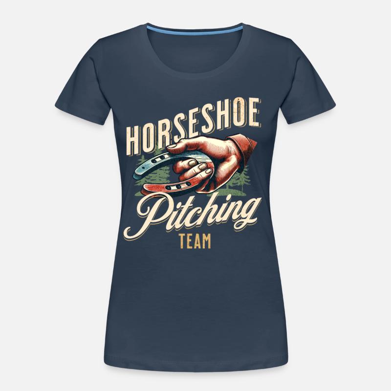 Lancer de fer à cheval Lancer de fer à cheval T-shirt bio Premium Femme