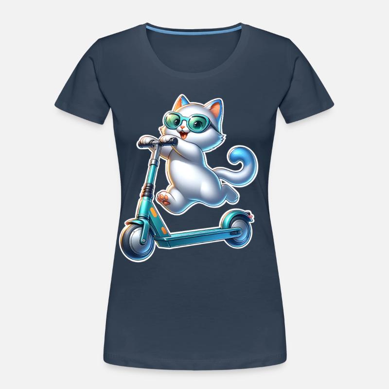 E-Scooter E-Scooter Cat Scooter Women's Premium Organic T-Shirt