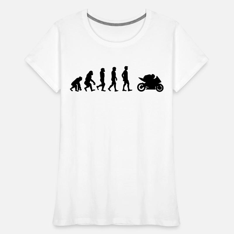 Motorrad Evolution Frauen Premium Bio T-Shirt