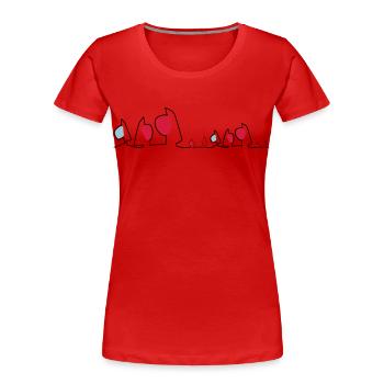 Regatta Skyline Segelboote Segeln Segelsport Boote - Frauen Premium Bio T-Shirt -  - Vorne - Mia (176cm)