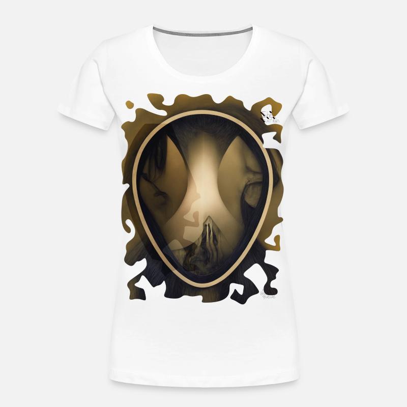 Oval G - Women's Premium Organic T-Shirt - white