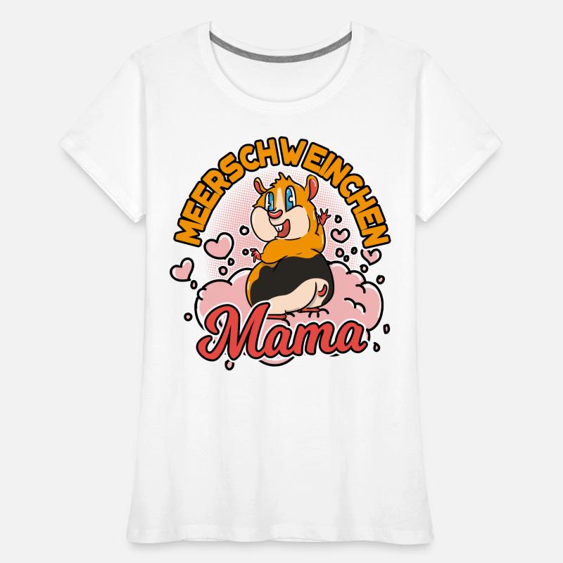 Meerschweinchen Mama Mutter Mädchen Muttertag Frauen Premium Bio T-Shirt