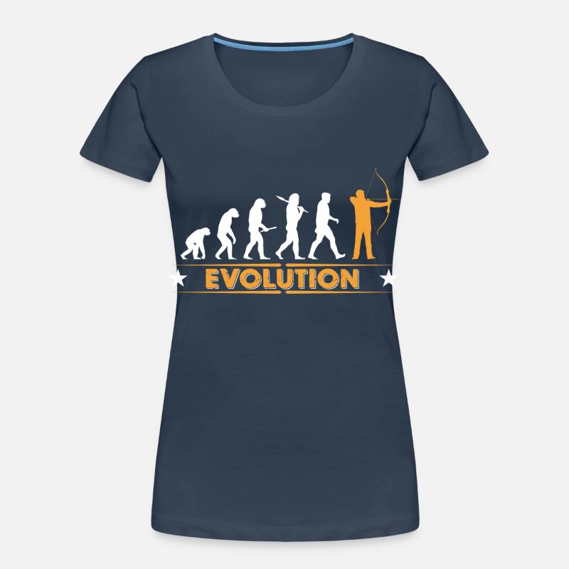 Bogenschiessen Evolution - orange/weiss Frauen Premium Bio T-Shirt