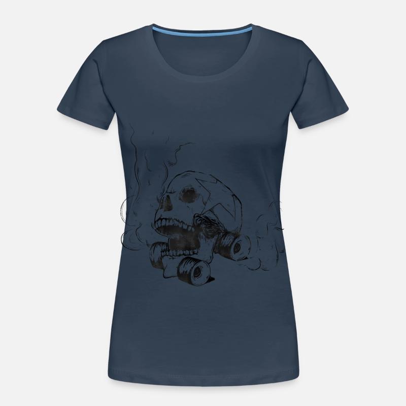 Roller Derby Skull T-shirt bio Premium Femme