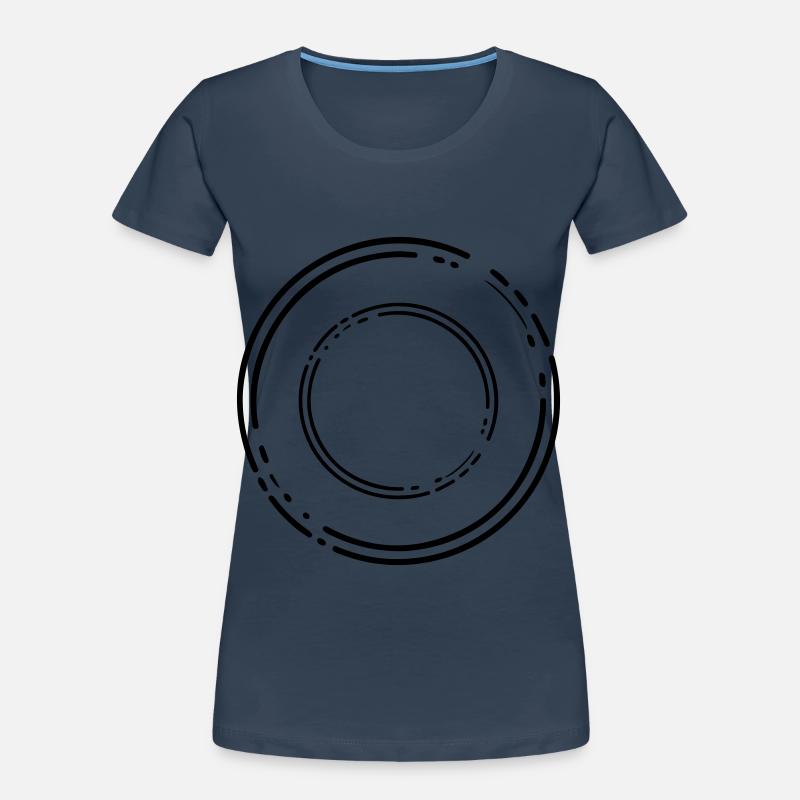 Conception de cercle T-shirt bio Premium Femme