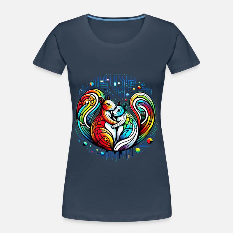 Farbenwind - Vereinte Eichhörnchen Frauen Premium Bio T-Shirt