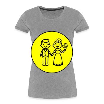 Brautpaar Ehepaar Symbol - Frauen Premium Bio T-Shirt -  - Vorne - Mia (176cm)