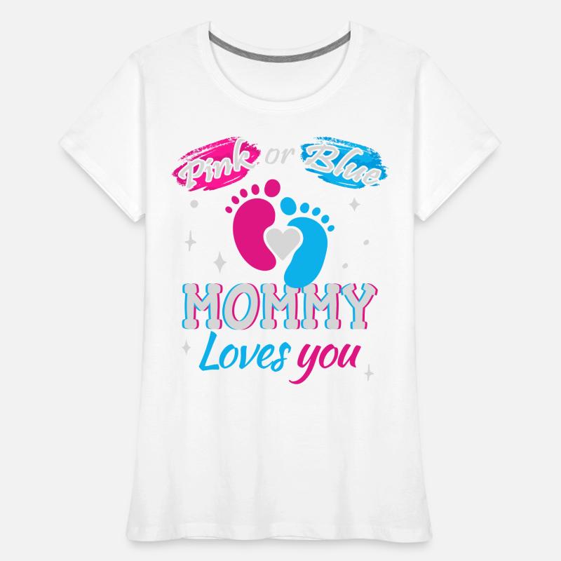 Rosa oder Blau, Mama liebt dich Frauen Premium Bio T-Shirt