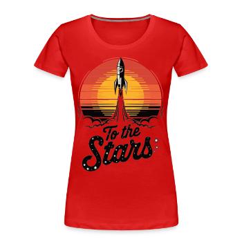 Rocket launch into space - Women's Premium Organic T-Shirt -  - Front - Mia (176cm)