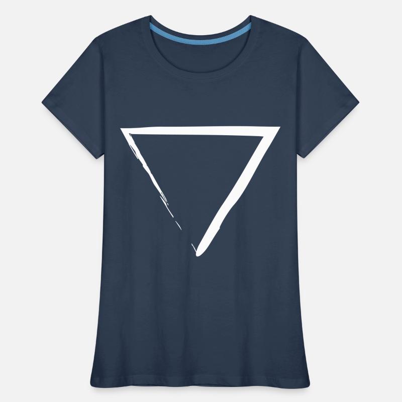 Triangle White Geometry Women's Premium Organic T-Shirt