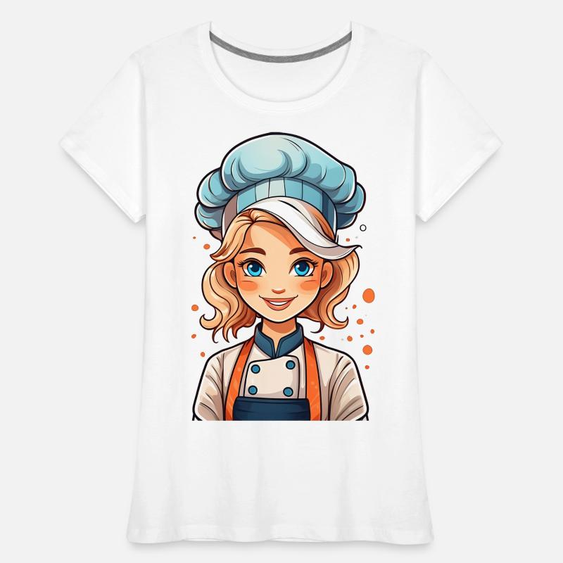 Attraktive Köchin oder Bäckerin Frauen Premium Bio T-Shirt