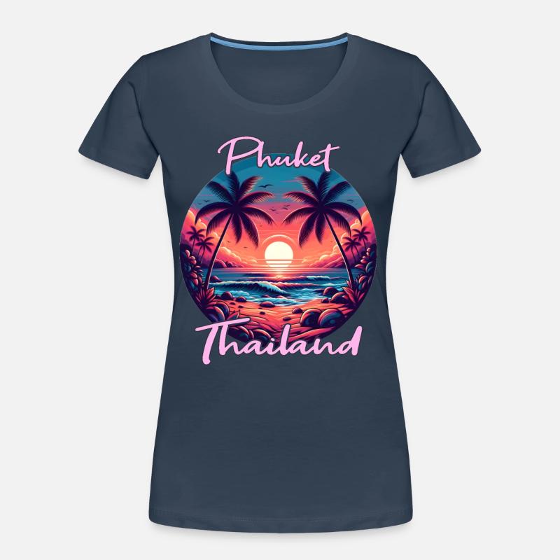Coucher de soleil à Phuket T-shirt bio Premium Femme