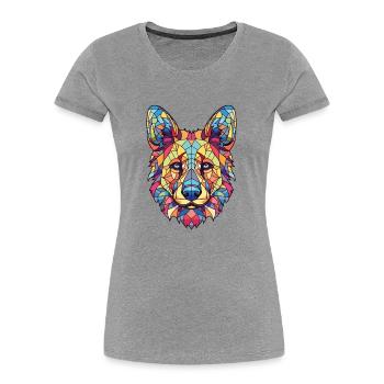 Bohemian Shepherd Dog Breed Colorful Watercolor - Women's Premium Organic T-Shirt -  - Front - Mia (176cm)
