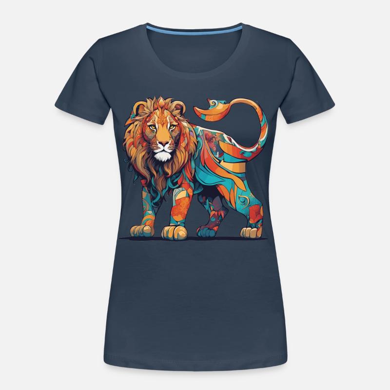 Colourful pattern Lion Women's Premium Organic T-Shirt