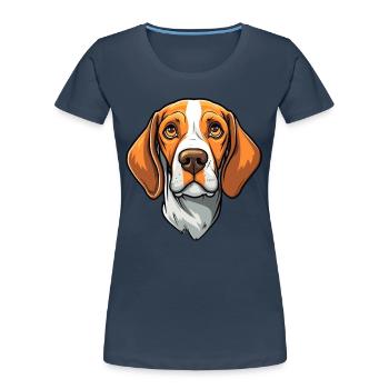 Ariege Pointer Hund Rasse Cartoon Kawaii Illustrati - Frauen Premium Bio T-Shirt -  - Vorne - Mia (176cm)