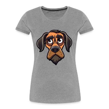 Cao de Seo Miguel Hunderasse Cartoon Kawaii Illustration - Frauen Premium Bio T-Shirt -  - Vorne - Mia (176cm)