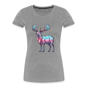 Karibu buntes Aquarell Cartoon Kawaii Tier - Frauen Premium Bio T-Shirt -  - Vorne - Mia (176cm)