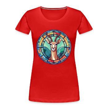Impala Buntglas Bunte Karikatur Kawaii Anima - Frauen Premium Bio T-Shirt -  - Vorne - Mia (176cm)