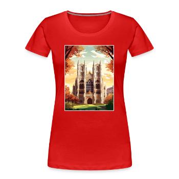 Westminster Abbey London Vintage Travel Poster WPA - Women's Premium Organic T-Shirt -  - Front - Mia (176cm)