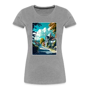 Sevenoaks England Kent Vintage Travel Poster WPA - Women's Premium Organic T-Shirt -  - Front - Mia (176cm)