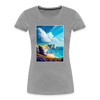 Dover England Kent Vintage Travel Poster Souvenir - Women's Premium Organic T-Shirt -  - Front - Mia (176cm)