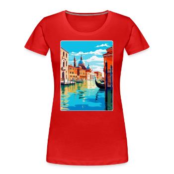 Venice Italy Vintage Travel Poster WPA Souvenir - Women's Premium Organic T-Shirt -  - Front - Mia (176cm)