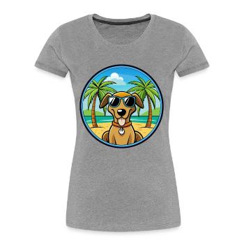 Polnische Jagdhunderasse Cartoon Sonnenbrille Strand - Frauen Premium Bio T-Shirt -  - Vorne - Mia (176cm)