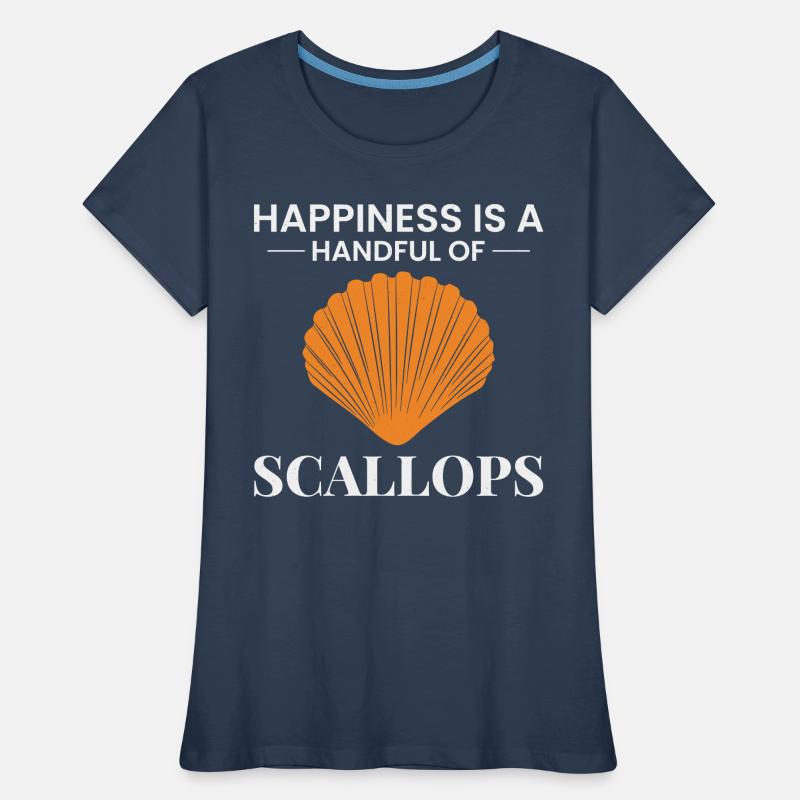Scallop Seashells Collector Beachcomber Shellfish Women's Premium Organic T-Shirt